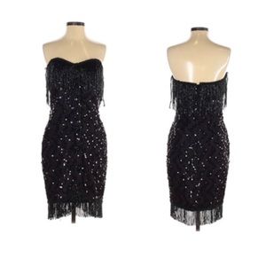 VTG JULIE DUROCHE AFTER FIVE BEADED COCKTAIL dress